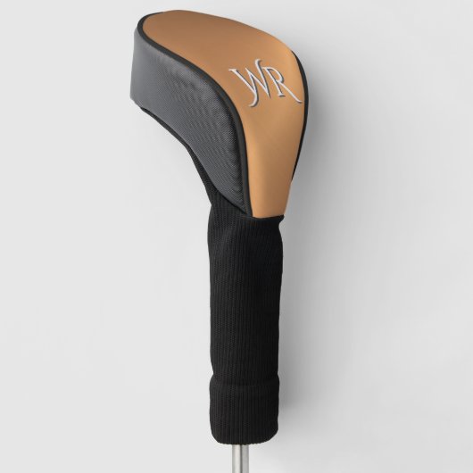 Copper Shine Persoonlijke Initialen Golfheadcover (Schuin)