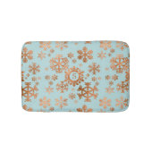 Copper Snowflake Monogram Robin Egg Blue Bath Mat (Voorkant)