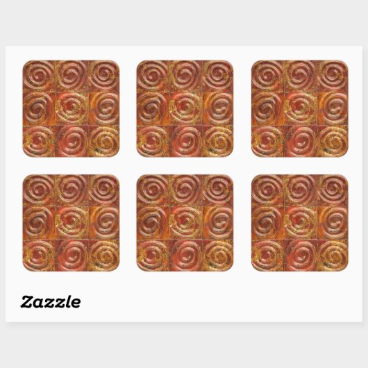 Copper Spiral Tegels Sticker (Vel)