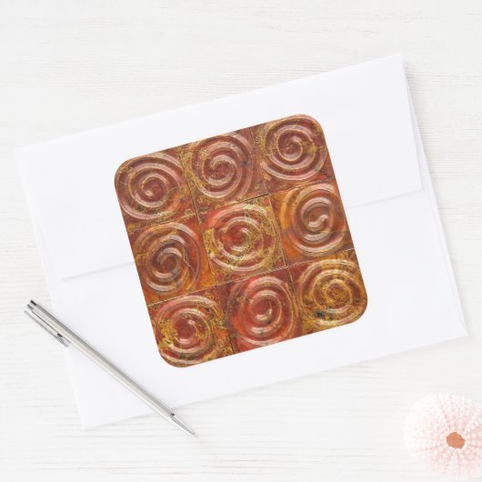 Copper Spiral Tegels Sticker (Envelop)