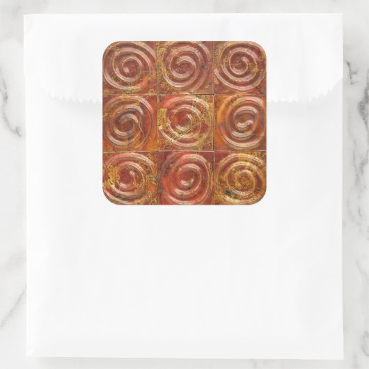 Copper Spiral Tegels Sticker (Tas)