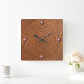 Copper Spiral Vierkante Klok (Huis)