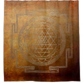 Copper Sri Yantra - Shower Curtain Douchegordijn (Voorkant)
