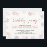 Copper Stylish Modern 50th, 60th Birthday Party Kaart<br><div class="desc">Geniet van uw speciale dag met dit stijlvolle verjaardagsfeestdagsontwerp met een prachtige typografie en achtergrondpatronen in een faux kopertextuur.</div>