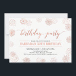 Copper Stylish Modern 50th, 60th Birthday Party Kaart<br><div class="desc">Geniet van uw speciale dag met dit stijlvolle verjaardagsfeestdagsontwerp met een prachtige typografie en achtergrondpatronen in een faux kopertextuur.</div>
