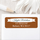 Copper & Teal Green Address Label with Banner (Insitu)