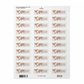 Copper Terracotta Tan Wereldkaart Return Address Etiket (Full Sheet)