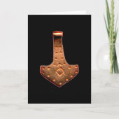 Copper Thor Hammer black greeting card Kaart (Voorkant)