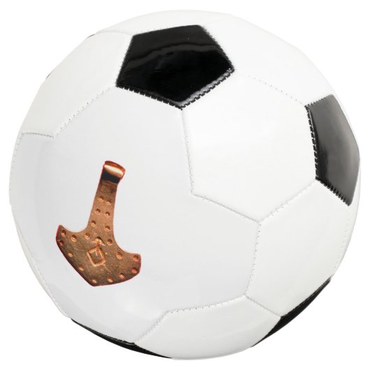 Copper Thor Hammer wit voetbal (Drie kwart)