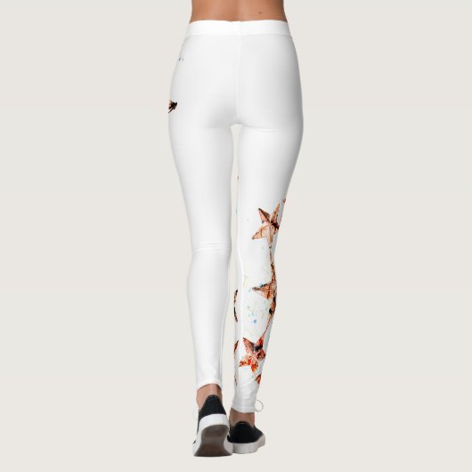 Copper Tones Grunge Star Leggings (Achterkant)