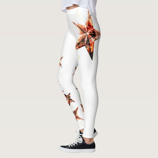 Copper Tones Grunge Star Leggings (Links)