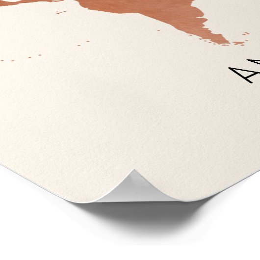 Copper Travel Theme Guest Sign in Weddenschap Mitz Poster (Hoek)