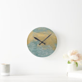 Copper Turquoise Faux Finish Ronde Klok (Huis)