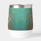 Copper Turquoise Metallic Texture Monogram Initiaa (Links)