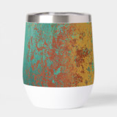 Copper Turquoise Metallic Texture Monogram Initiaa (Achterkant)