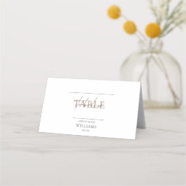 COPPER TYPOGRAPHY Hand Lettered Script Wedding Plaatskaartje