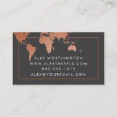 Copper Wereldkaart Professional International Reis Visitekaartje (Achterkant)