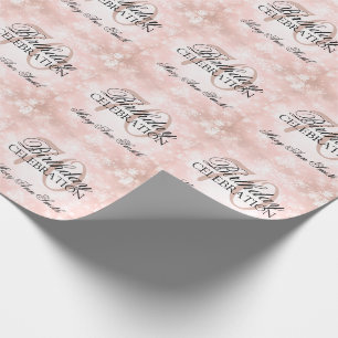 Copper Winter Wonderland 70th Birthday Party Cadeaupapier