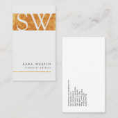 CopperTiles FinancieelAdviseur Monogram BusinessCa Visitekaartje (Voorkant / Achterkant)