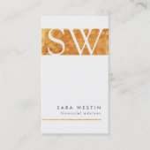 CopperTiles FinancieelAdviseur Monogram BusinessCa Visitekaartje (Voorkant)