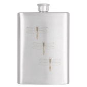 Coppery Emerald Dragonfly Hip Flask Flacon (Voorkant)