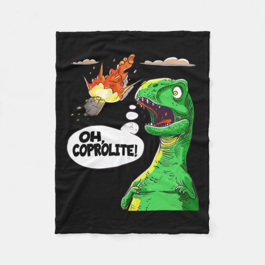Coprolite Paleontology Humor Funny Dinosaur C Fleece Deken (Voorkant)
