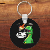 Coprolite Paleontology Humor Funny Dinosaur C Sleutelhanger (Voorkant)