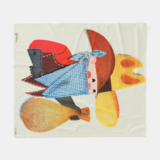 Cops en Robbers Fleece Deken (Voorkant (Horizontaal))