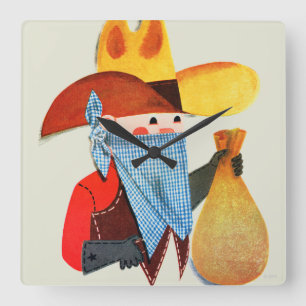 Cops en Robbers Vierkante Klok