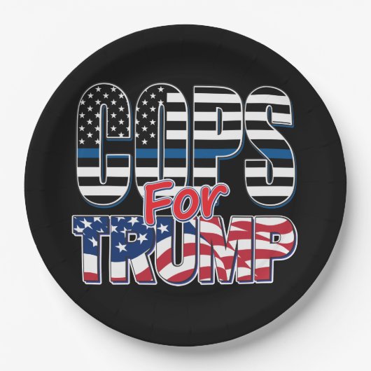 Cops for Trump 2020 Papieren Bordje (Voorkant)