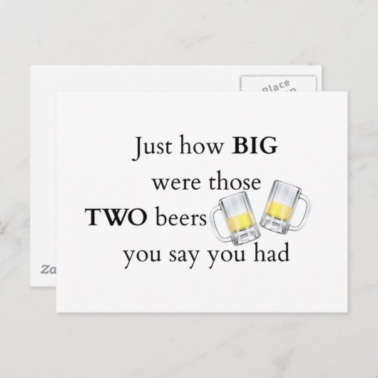 Cops gekscheren, hoe groot. briefkaart (Voorkant / Achterkant)