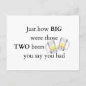 Cops gekscheren, hoe groot. briefkaart (Voorkant)