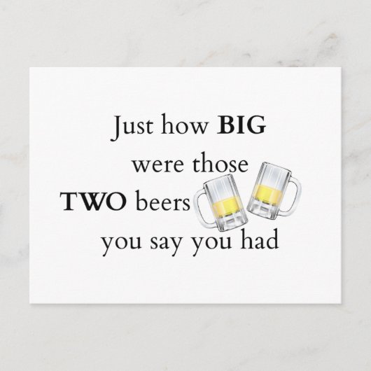 Cops gekscheren, hoe groot. briefkaart (Voorkant)