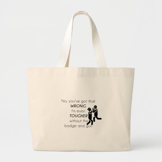 Cops Jokes Gifts Grote Tote Bag (Voorkant)