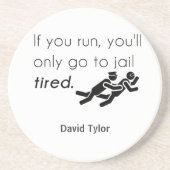 Cops Jokes Zandsteen Onderzetter (Voorkant)