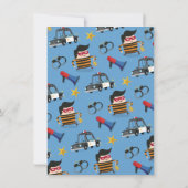 Cops & Robbers Birthday Party Invitation Kaart (Achterkant)