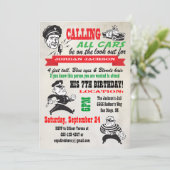 Cops & Robbers Birthday Party Invitation Kaart (Staand voorkant)