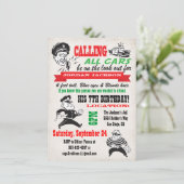 Cops & Robbers Birthday Party Invitation Kaart (Staand voorkant)