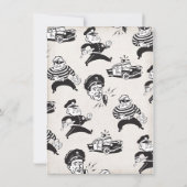 Cops & Robbers Birthday Party Invitation Kaart (Achterkant)