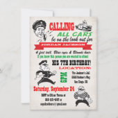 Cops & Robbers Birthday Party Invitation Kaart (Voorkant)