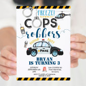 Cops & Robbers Birthday Party Invitation Kaart