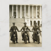  Cops van de Motorfiets 1920s Briefkaart (Voorkant)