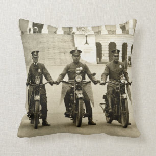 Cops van de Motorfiets 1920s Kussen