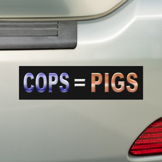 Cops = Varkens Bumpersticker (Op auto)
