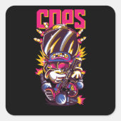 Cops Vierkante Sticker (Voorkant)