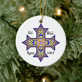 Coptic cross keramisch ornament