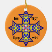 Coptic Cross-kerstversiering Keramisch Ornament (Voorkant)