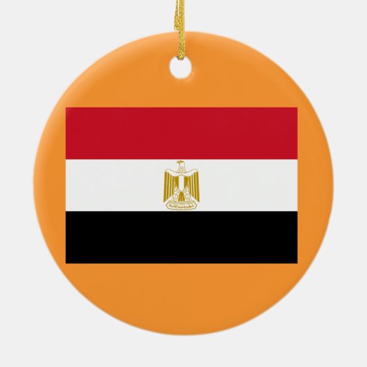 Coptic Cross-kerstversiering Keramisch Ornament (Achterkant)