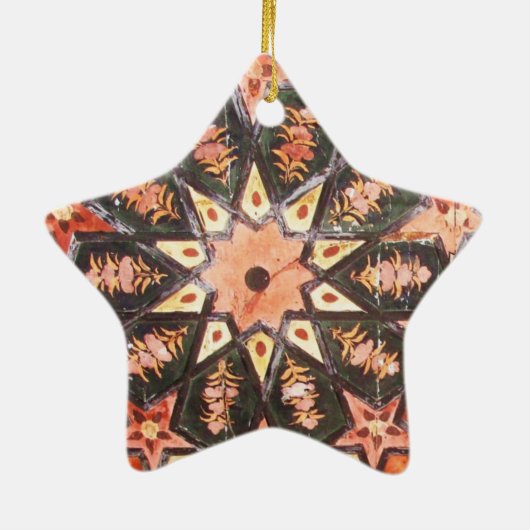 COPTIC CROSS, kleurrijk en mooi Keramisch Ornament (Achterkant)