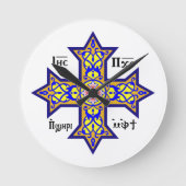 Coptic cross ronde klok (Voorkant)